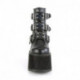 Bottine low boots gothique compensée noire triple boucles DemoniaCult femme