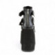 Bottine low boots gothique compensée noire triple boucles DemoniaCult femme