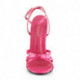 SANDALE SEXY HAUT TALON ROSE FUCHSIA