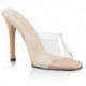 Mule a talon GALA-01 beige et transparent