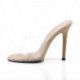 Mule a talon aiguille GALA-01 beige et transparente