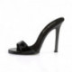 Mule a talon aiguille 11 cm noire vernis