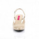 Escarpincrème verni bride arrière à talon moyen 7 cm