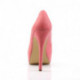 Escarpin pin up rose corail à plateforme et bout ouvert