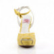 Chaussure vintage jaune à bride cheville et bout ouvert