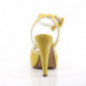 Chaussure vintage jaune à bride cheville et bout ouvert