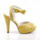 Chaussure vintage jaune à bride cheville et bout ouvert
