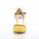 chaussure pin up ouverte bicolore jaune / marron
