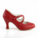 chaussure pin up rouge talon bobine 7 cm