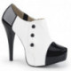 Chaussure femme richelieu à plateforme noire et blanche grande taille