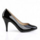 Escarpin talon aiguille 10 cm noir vernis petite et grande taille