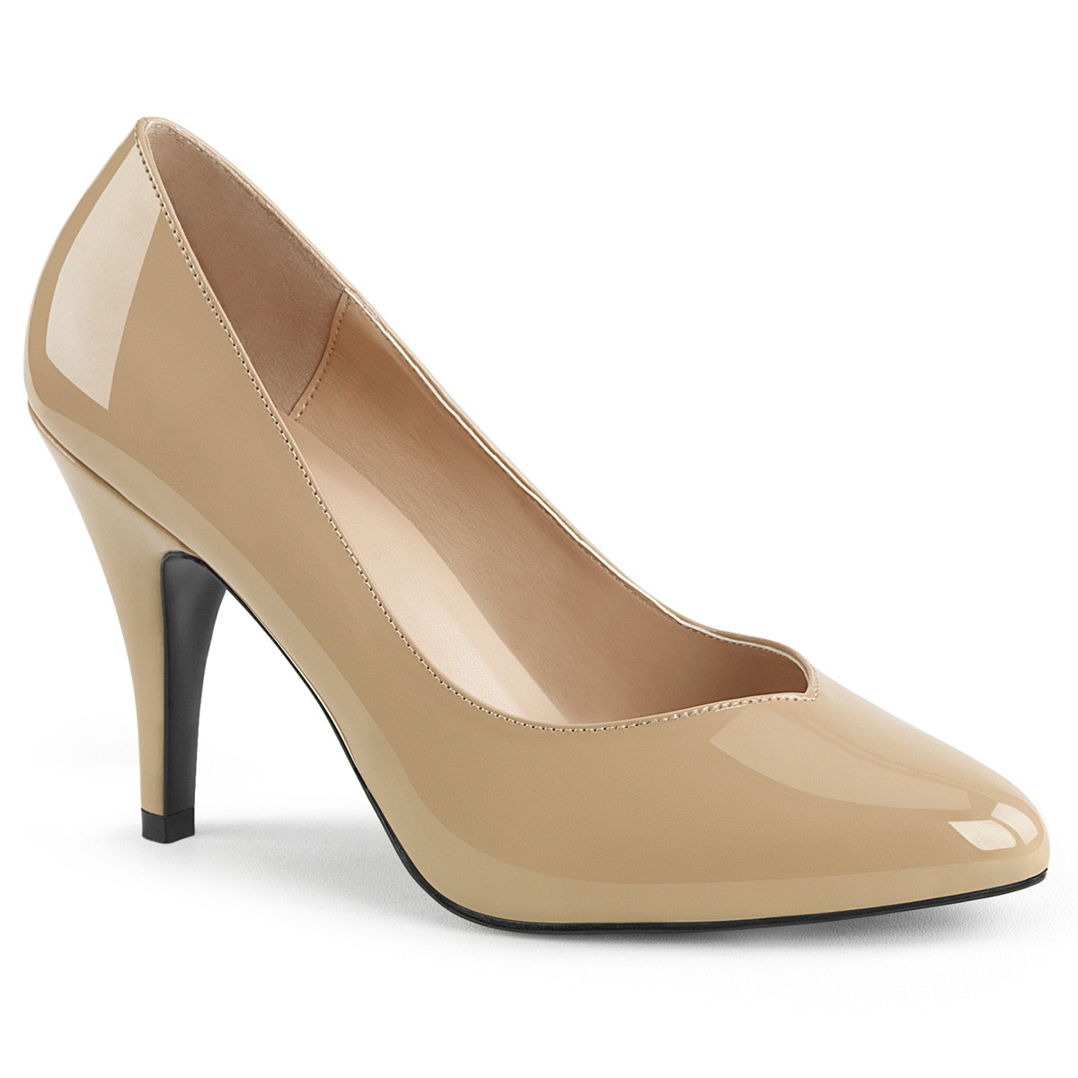 Escarpin creme vernis haut talon de 10 cm grande taille du 36 au 47