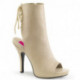 bottine / boots ouverte femme avec plateforme beige grande taille