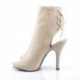 bottine / boots ouverte femme avec plateforme beige grande taille