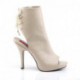 bottine / boots ouverte femme avec plateforme beige grande taille