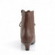 boot victorienne marron brun à petit talon et lacet pour femme grande pointure du 39 au 46