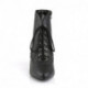 Chaussure victorienne 1900 noire mat à petit talon et lacet