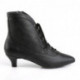 Chaussure victorienne 1900 noire à petit talon et lacet Grande Taille femme