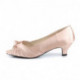 Escarpin peep toe ( à bout ouvert ) petit talon nude satin grande taille du 39 au 46,5 -