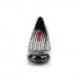 Escarpin noir vernis à talon bobine 7 cm et bout rond 