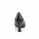 Escarpin noir mat à talon bobine 7 cm et bout rond 