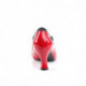 Chaussure pin up rouge - noir vernis à talon bobine