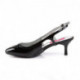 Escarpin noir vernis à bride arrière grande pointure du 39 au 46