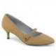 Escarpin Mary Jane beige à talon de 6 cm grande taille