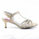 Sandales crème kitten hell 6 cm à lanière