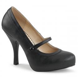 Chaussure vintage noire à plateforme grande taille femme du 39 au 46