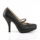 Chaussure vintage noire à plateforme grande taille femme du 39 au 46