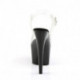 Chaussure pole dance transparente talon 18 cm noir | Pleaser ADO708/C/B