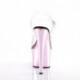 Chaussure pole dance à plateforme bleu chrome et talon 18 cm ADO708