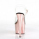 Sandale pole dance transparente à plateforme rose chrome du 35 au 42