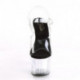Sandale pole dance transparente à plateforme plexi et talon 18 cm ADO708/C-B/C