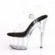 Chaussure pole dance transparente à plateforme plexi et talon 18 cm ADO708/C-B/C