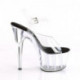 Sandale pole dance transparente à plateforme plexi et talon 18 cm ADO708/C-B/C