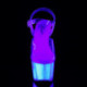 Sandale Pole Dance transparente à plateforme opale et talon 18 cm | ADO708UVG