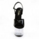 Sandale Pole dance noire talon 18 cm plexi | ADORE-709