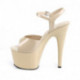 Chaussure Pole dance crème à talon 18 cm | ADORE-709/CR/M