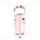 Sandale plateforme Or rose à haut talon aiguille 18 cm