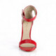 Sandale talon aiguille 12 cm rouge sexy avec bride