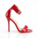 Sandale talon aiguille 13 cm rouge sexy avec bride