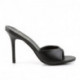 Mules à talon haut 10 cm noires mat taille 45