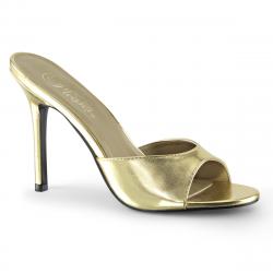 Mule à talon Or petite taille et grande taille du 34 1/2 au 46