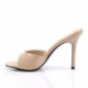 Mule haut talon nude petite et grande taille