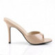 Mule talon aiguille nude petite et grande taille 44, 45, 46