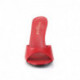 Mules à haut talon 10 cm rouge mat - petite et grande pointure