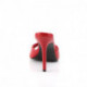 Mules à haut talon 10 cm rouge mat - petite et grande pointure