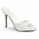 MULES BLANCHE A TALON AIGUILLE petite et grande taille